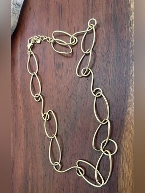 Brighton Oval Link  Necklace Gold  Plated Charm Holder Beach Vacation